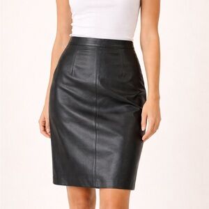 Vintage Mario Vittorio Leather Pencil Skirt